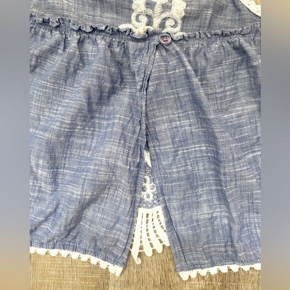 RIP CURL Crochet Lace Embroidered Halter Tank Top Women’s Medium Boho Western - Picture 9 of 12